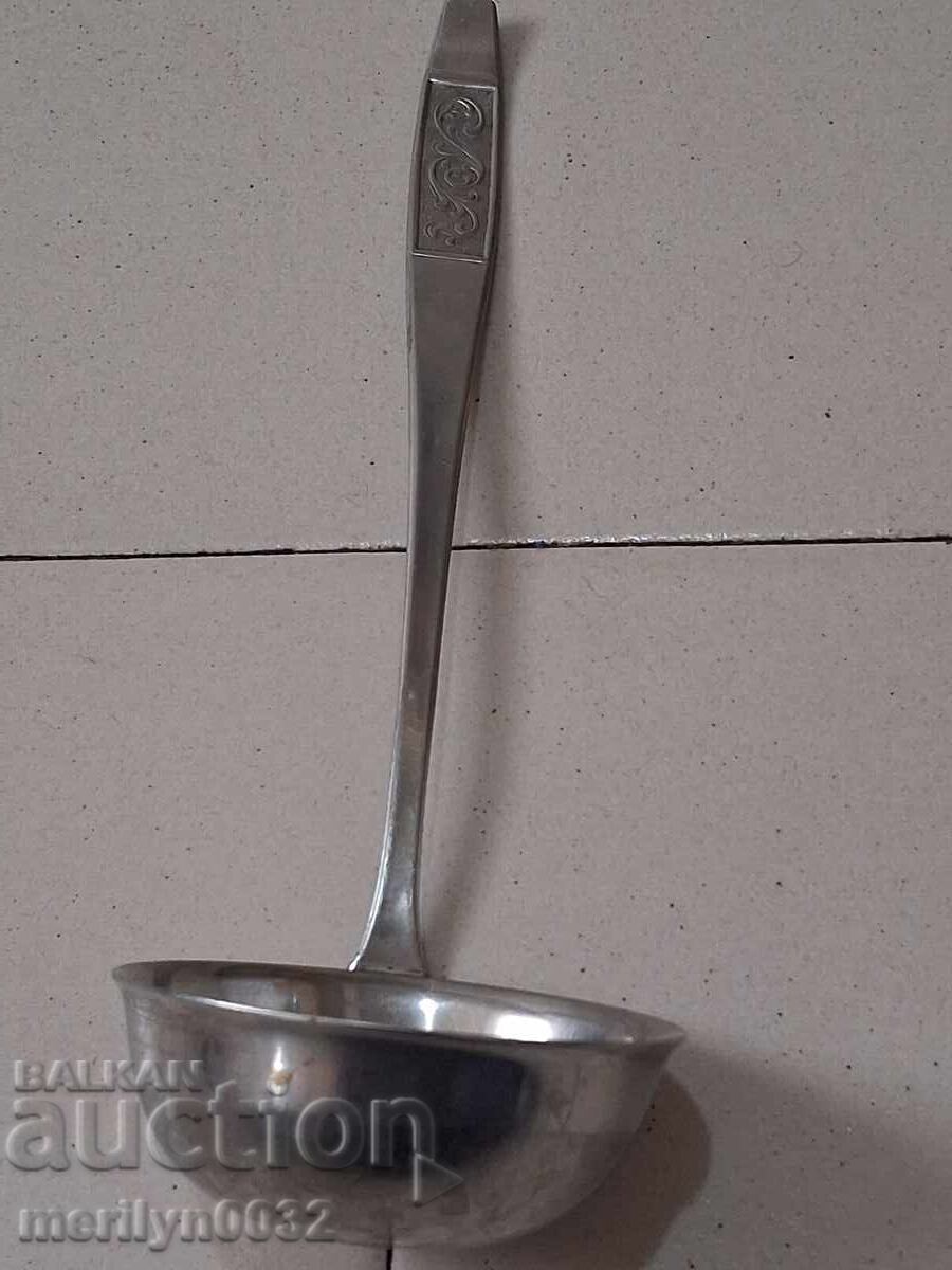 Доставка на Стара лъжица неръждавейка,черпак ранен соц, НРБ