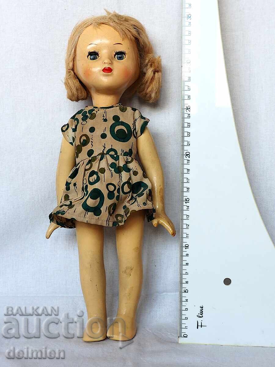 Delivery of PAPIER-MÂCHÉ OLD PRE-WAR DOLL 36 CM, ORIGINAL CLOTHES