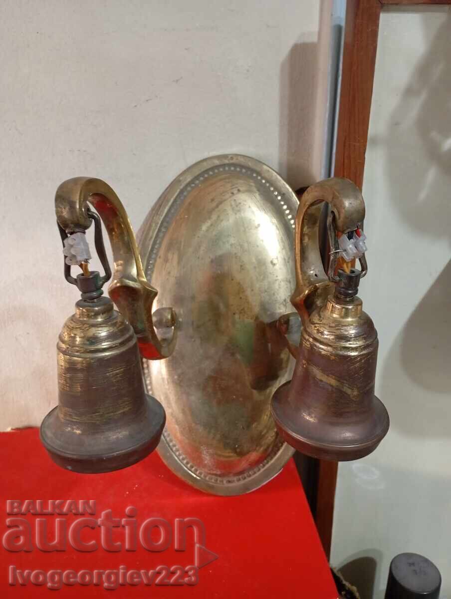 Aplică de perete masivă din bronz Art Deco