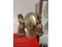 Massive Art Deco bronze wall lamp