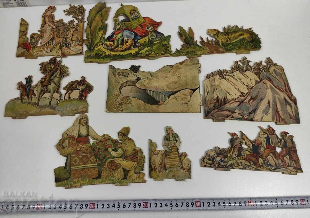 Licitație JUCĂRIE DIN LEMN FIGURINE REGATUL BULGARIEI LITOGRAFIE LITOGRAFICĂ