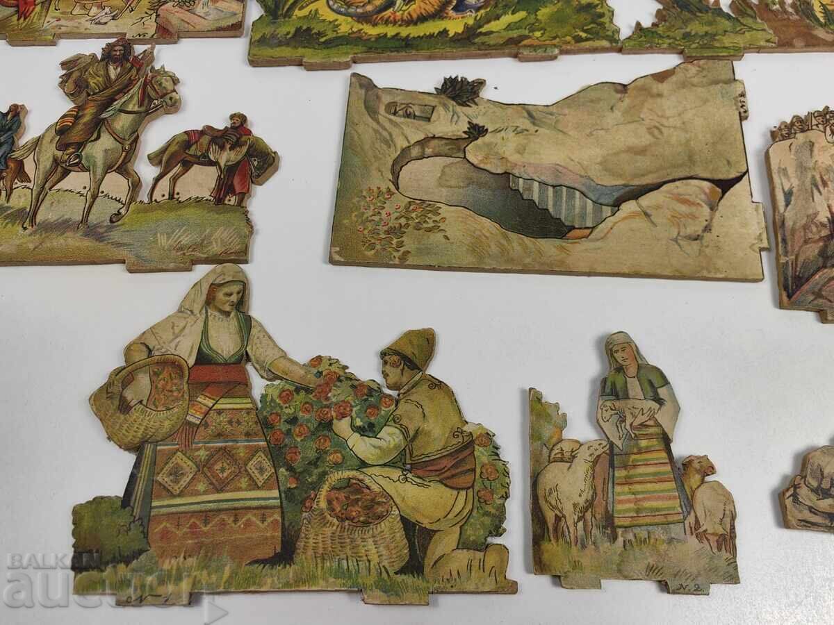 JUCĂRIE DIN LEMN FIGURINE REGATUL BULGARIEI LITOGRAFIE LITOGRAFICĂ - 5