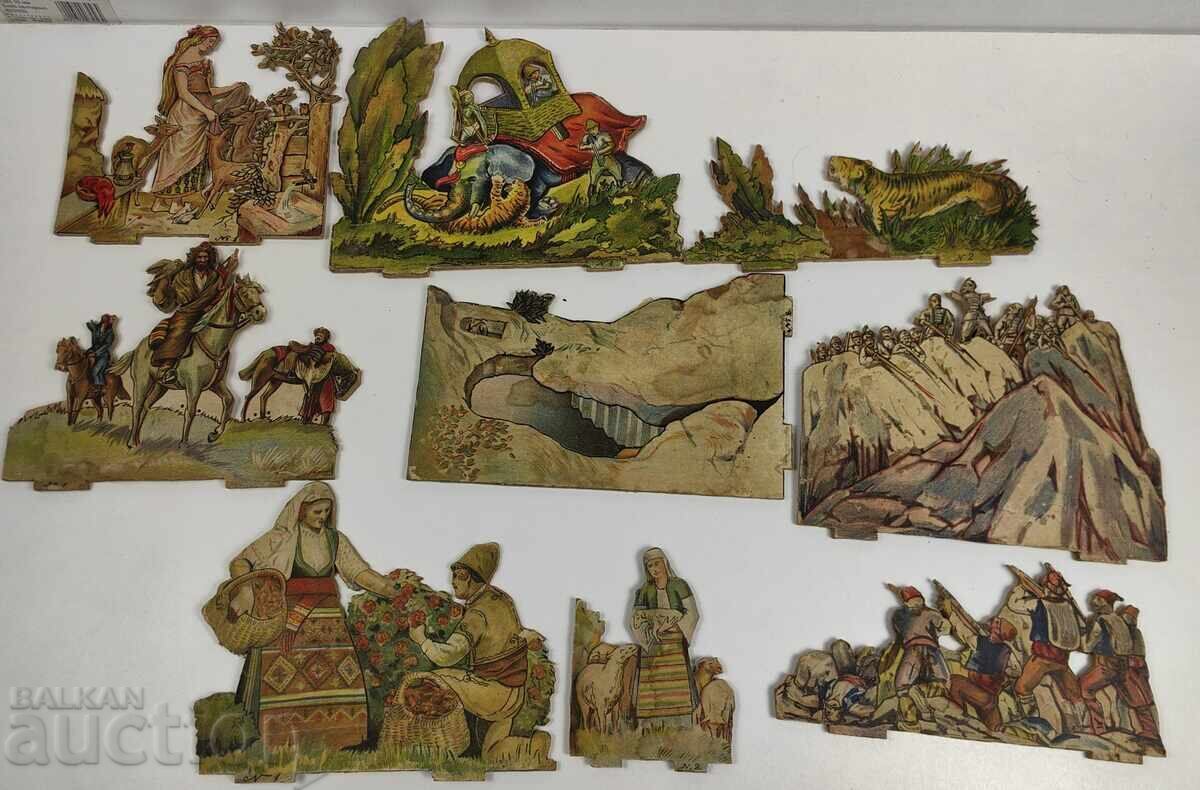 JUCĂRIE DIN LEMN FIGURINE REGATUL BULGARIEI LITOGRAFIE LITOGRAFICĂ - 6