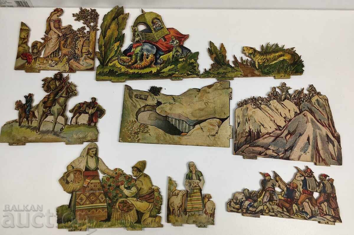 JUCĂRIE DIN LEMN FIGURINE REGATUL BULGARIEI LITOGRAFIE LITOGRAFICĂ - 7