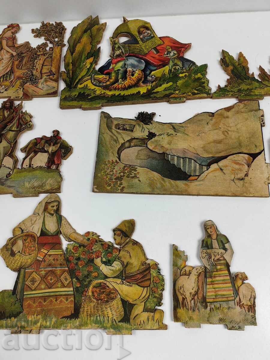 JUCĂRIE DIN LEMN FIGURINE REGATUL BULGARIEI LITOGRAFIE LITOGRAFICĂ - 8