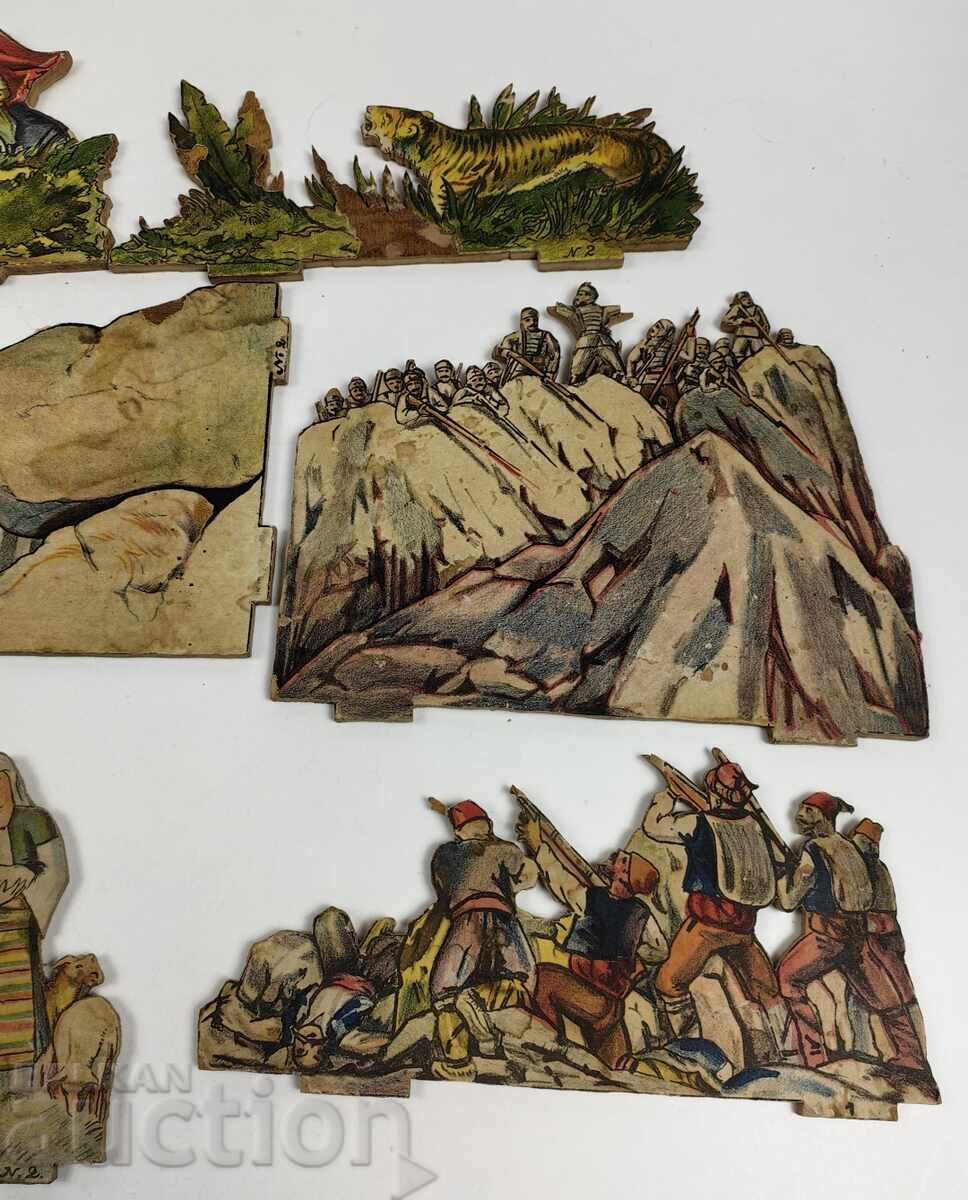 JUCĂRIE DIN LEMN FIGURINE REGATUL BULGARIEI LITOGRAFIE LITOGRAFICĂ - 10