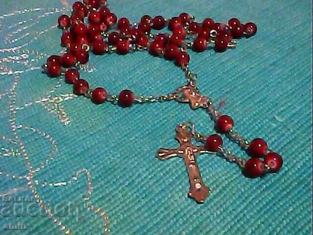 Gerdan cu cruce din perle