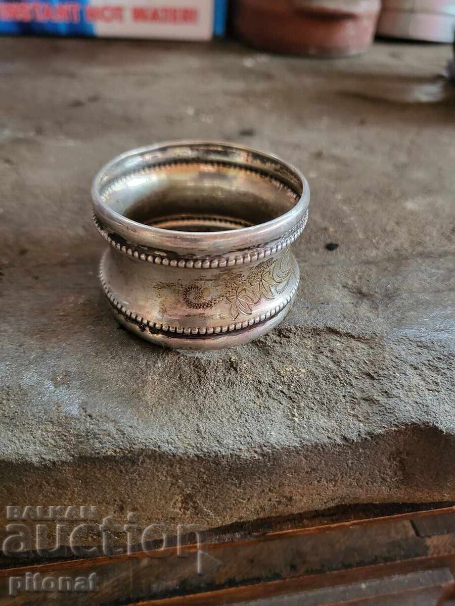 Inel antic din argint pentru șervețele