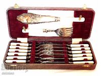 ΑΝΤΙΚΕ ΣΕΤ ΜΑΧΑΙΡΟΠΙΡΟΥΝΑ ΓΙΑ ΨΑΡΙ, ΔΑΧΤΥΛΙΔΙΑ ΑΠΟ ΑΣΗΜΙ STERLING, ΑΓΓΛΙΑ