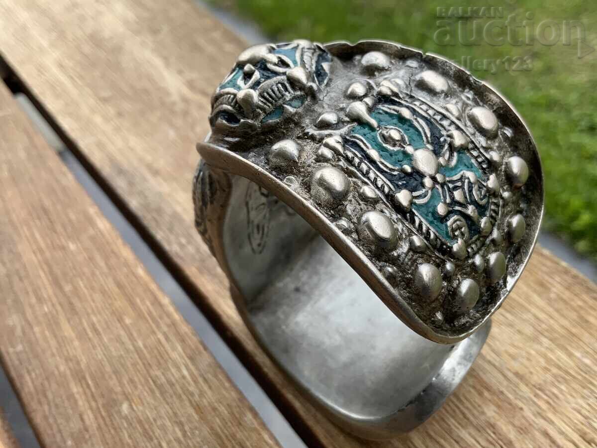 Βυζαντινή βραχιόλι κουμπέλι, ρογκάτκα, ασήμι, σμάλτο, πάστα - 13 Βυζαντινή βραχιόλι κουμπέλι, ρογκάτκα, ασήμι, σμάλτο, πάστα - 13