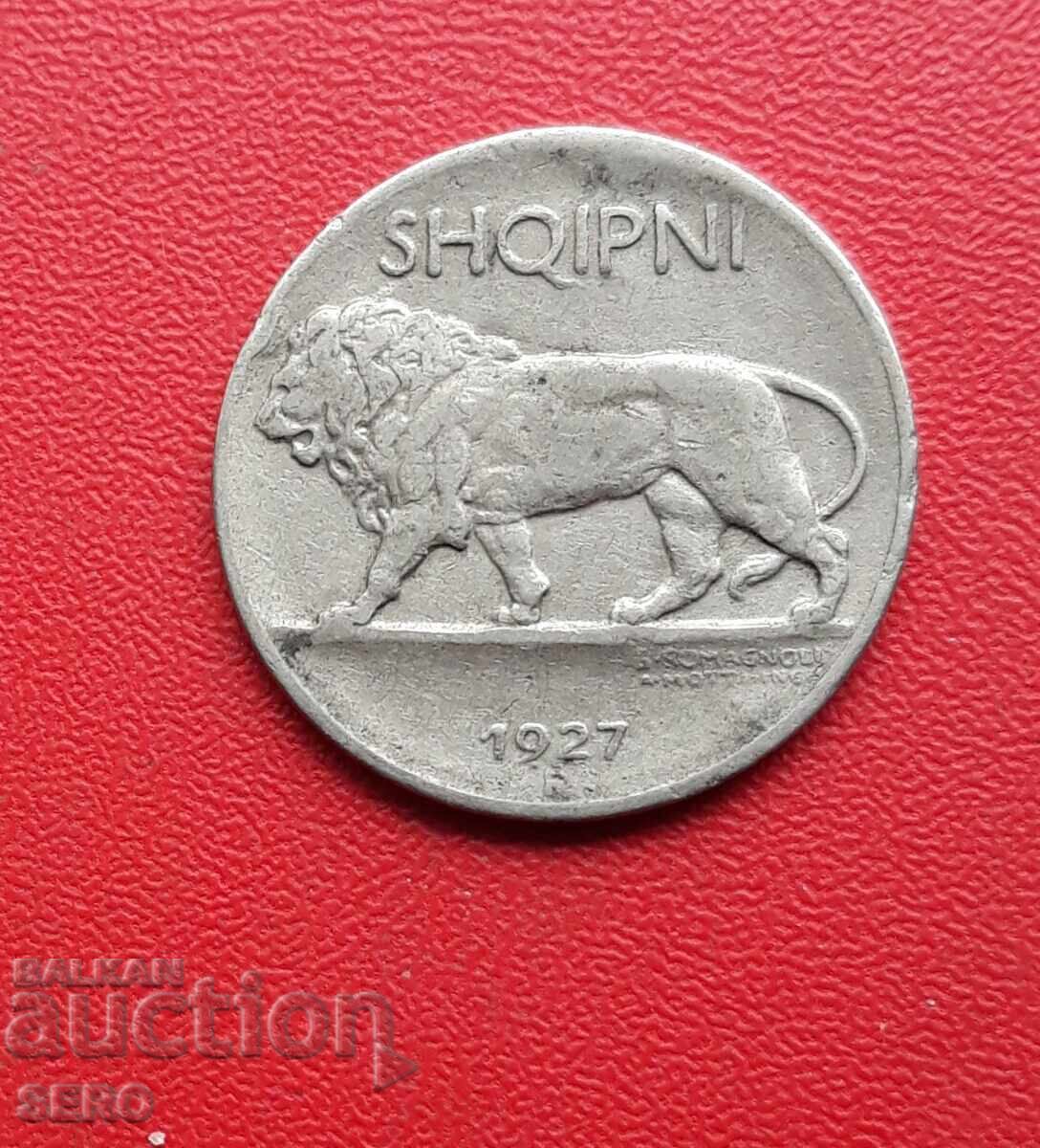 Албания-1/4 лек 1927-рядък номинал и малък тираж с цена € 11.01 | 21.53 лв.
