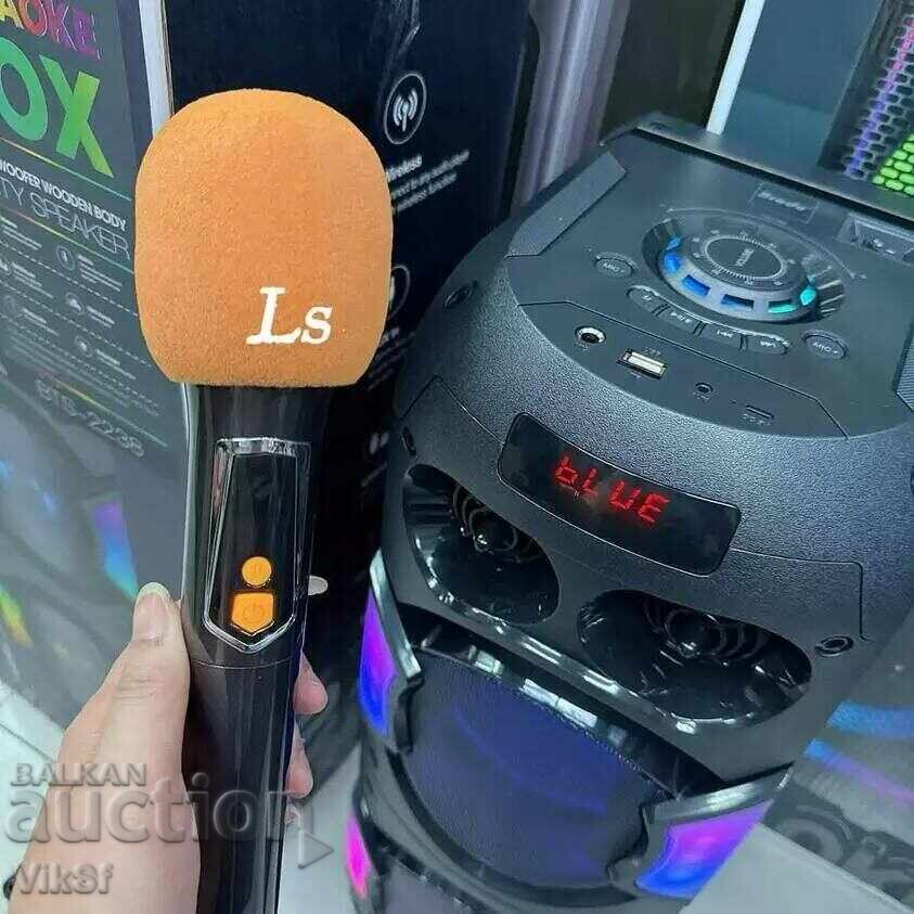 Διπλό ηχείο καραόκε BTS 2238 με Bluetooth 2x6.5" και μικρόφωνο - 7