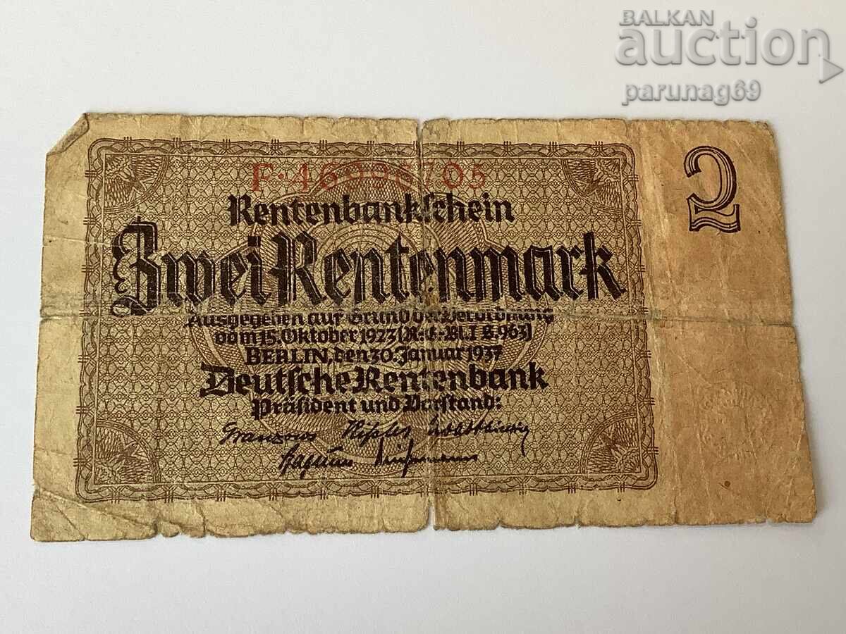 Germania 2 Reichsmark 1937 seria F