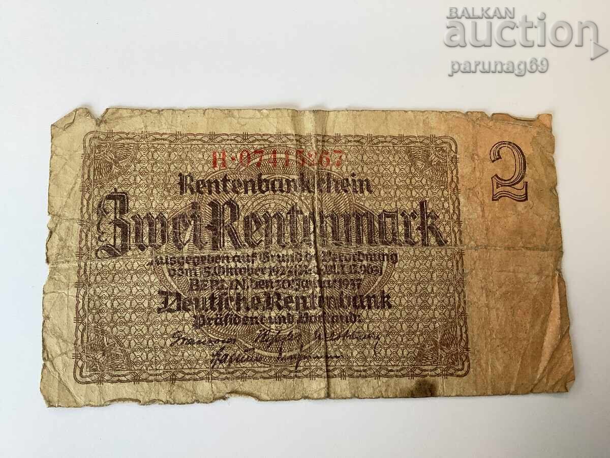 Germany 2 Rentenmark 1937 series H Germany 2 Rentenmark 1937 series H