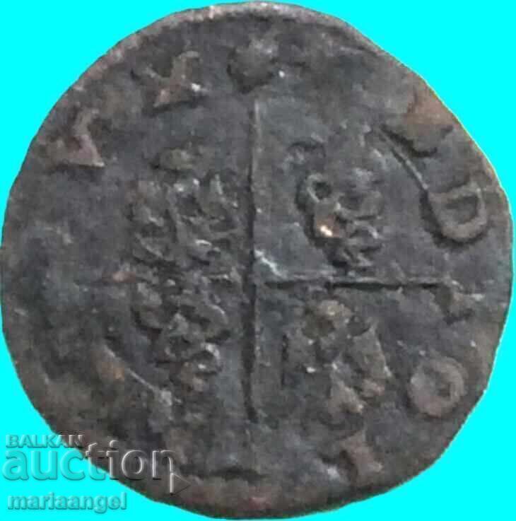 Кватрино Карл V Хабсбург Италия 1535-1556 монограм К с цена € 11.00 | 21.51 лв.