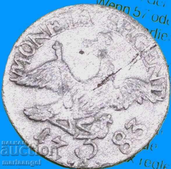3 groschen 1783 Prusia Frederick de Borus argint - 7