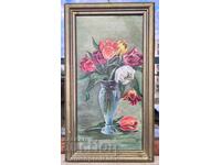 TABLOU VECHI ÎN ULEI NATURĂ MOARTĂ UNICĂ