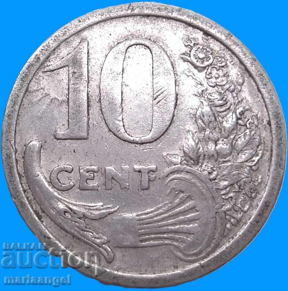 Франция 1920 10 Цента Търговска Камера - рядка - 6 Франция 1920 10 Цента Търговска Камера - рядка - 6