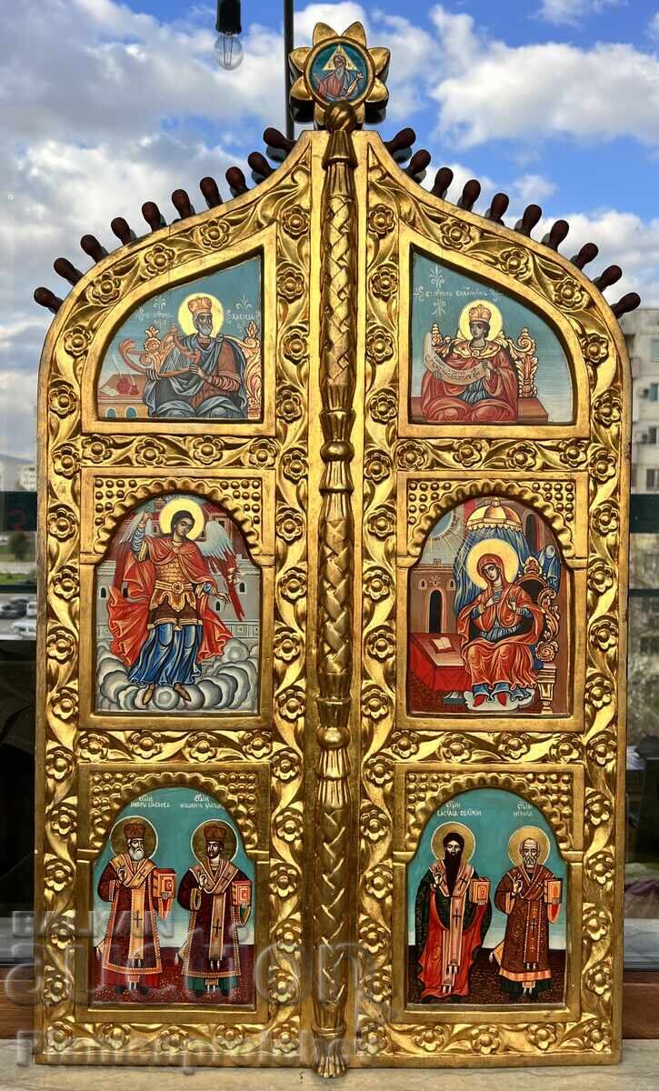 ОГРОМНА УНИКАТ ИКОНА СЪС ЗЛАТЕН ЛАВРАК МАЙСТОРСКА РАБОТА с цена € 76.95 | 150.50 лв.