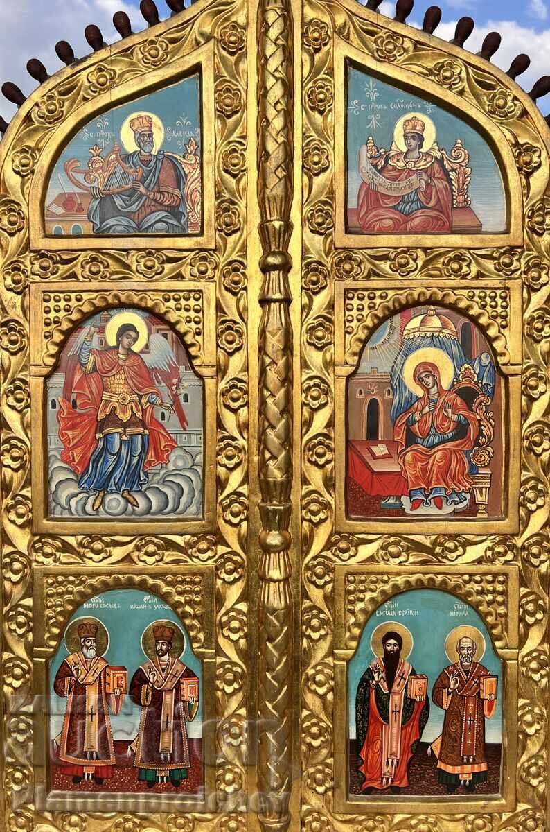 Аукцион ОГРОМНА УНИКАТ ИКОНА СЪС ЗЛАТЕН ЛАВРАК МАЙСТОРСКА РАБОТА