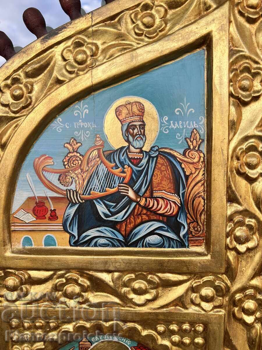 Доставка на ОГРОМНА УНИКАТ ИКОНА СЪС ЗЛАТЕН ЛАВРАК МАЙСТОРСКА РАБОТА