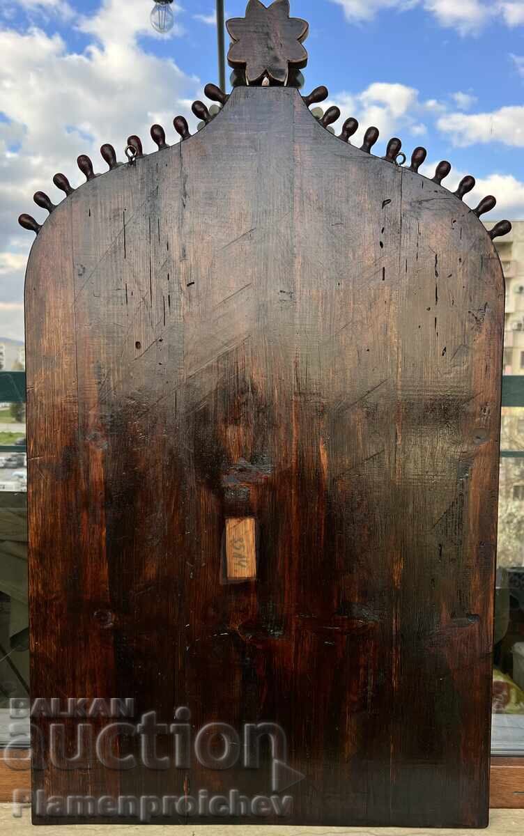 ОГРОМНА УНИКАТ ИКОНА СЪС ЗЛАТЕН ЛАВРАК МАЙСТОРСКА РАБОТА - 11