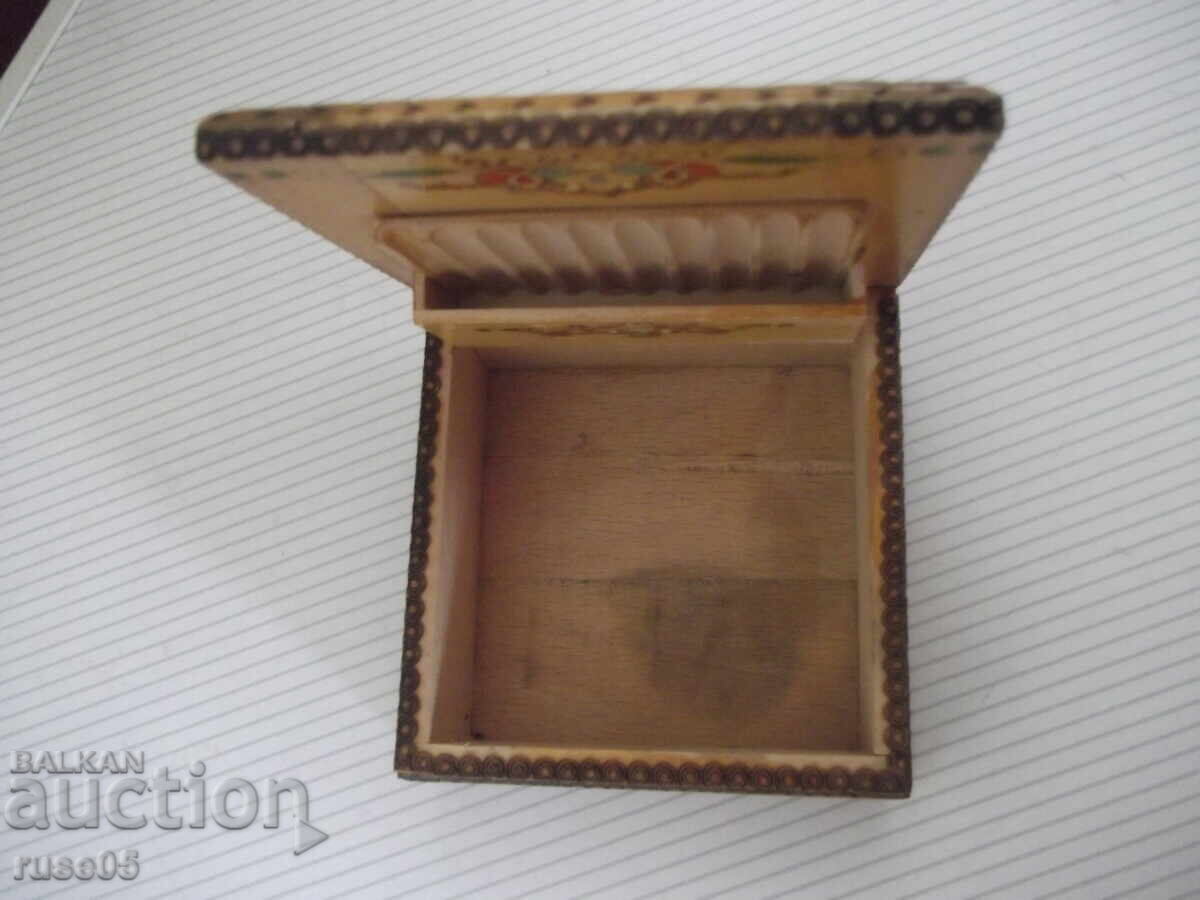 Cutie din lemn pentru țigări pirografiată - 7