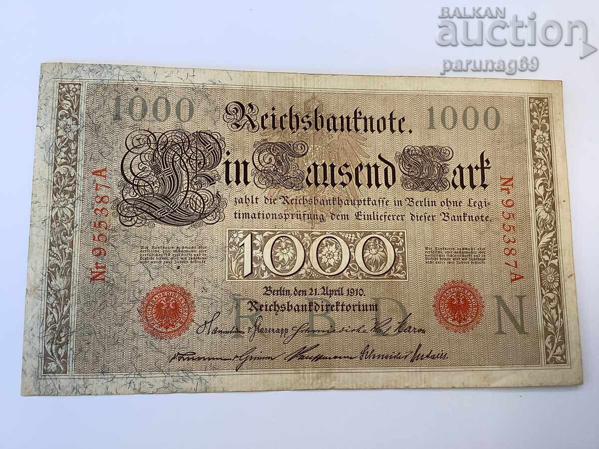 Германия 1000 марки 1910 година