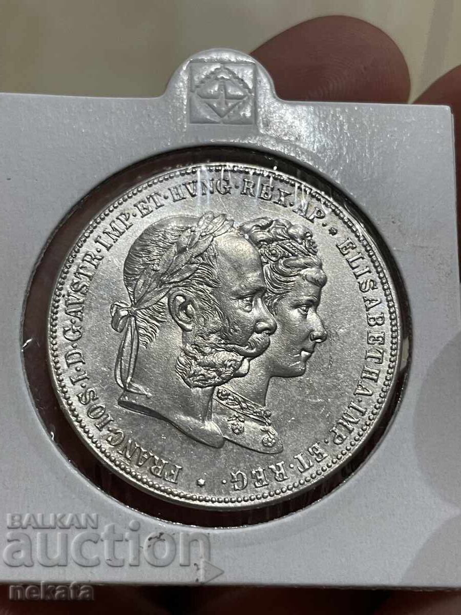 2 Gulden 1879 Austria. Rare