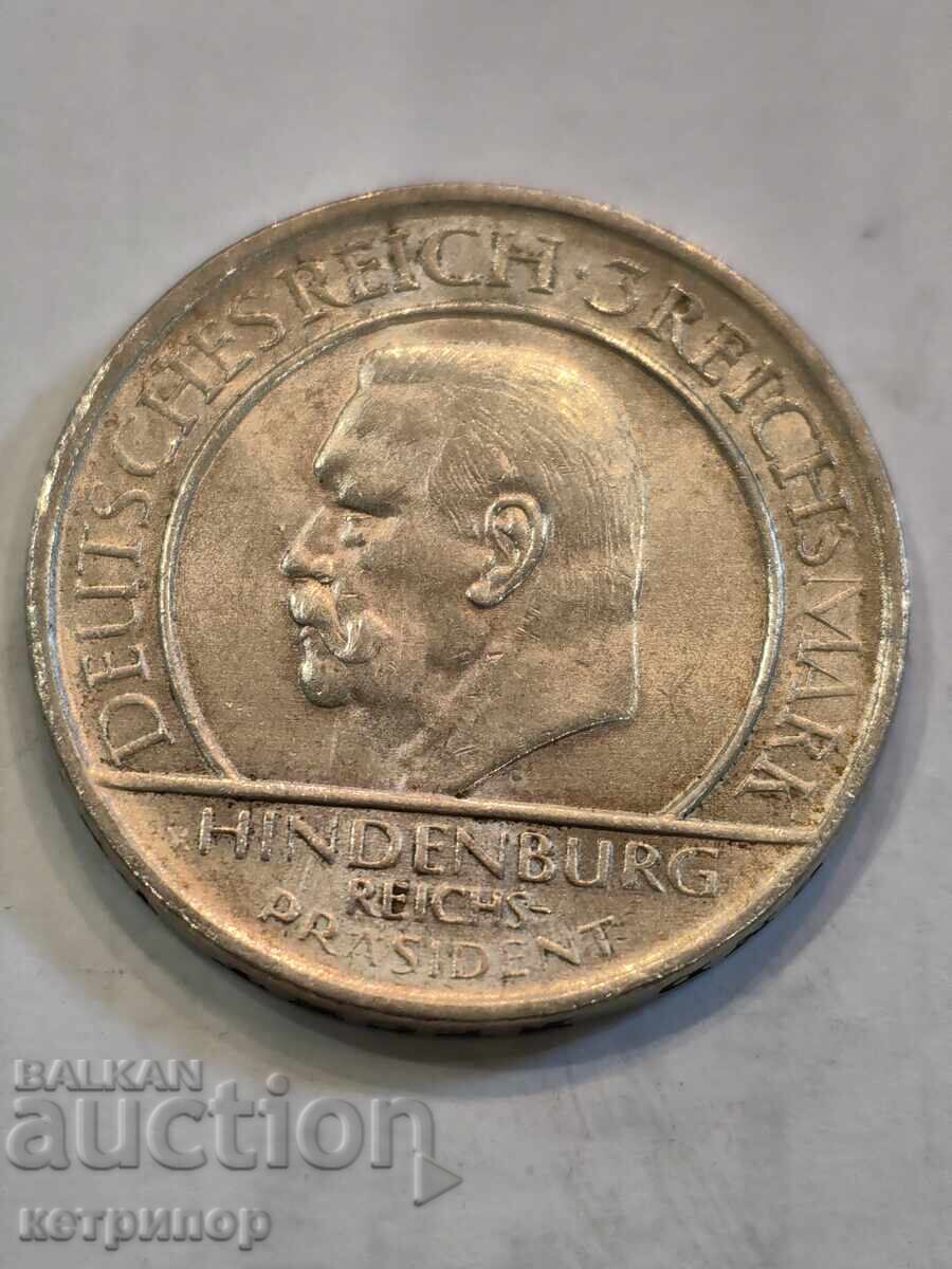 3 mărci 1929 A Germania argint Republica de la Weimar 3 mărci 1929 A Germania argint Republica de la Weimar