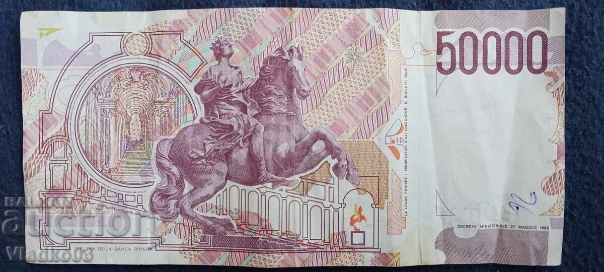 PREȚ DE TOP! Italia 50 000 lire 1992 cu preț € 12.40 | 24.25 BGN