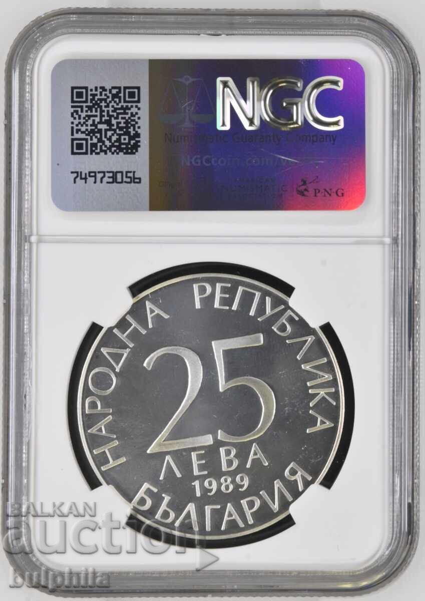 25 leva 1989 Fotbal Italia, NGC PF 68 cu preț € 41.41 | 80.99 BGN