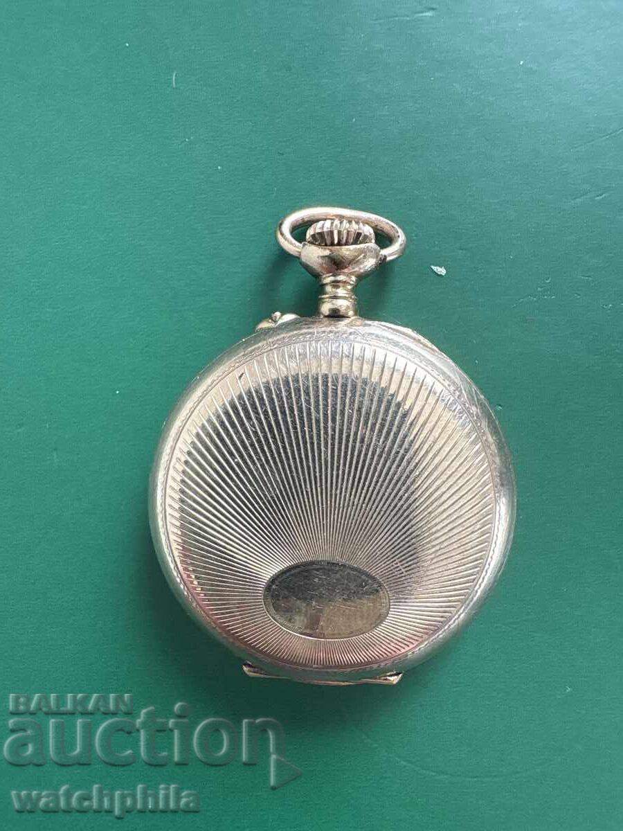 Σπάνιο επιχρυσωμένο ελβετικό ρολόι τσέπης. Λειτουργεί. Άριστο με τιμή € 4.50 | 8.80 BGN