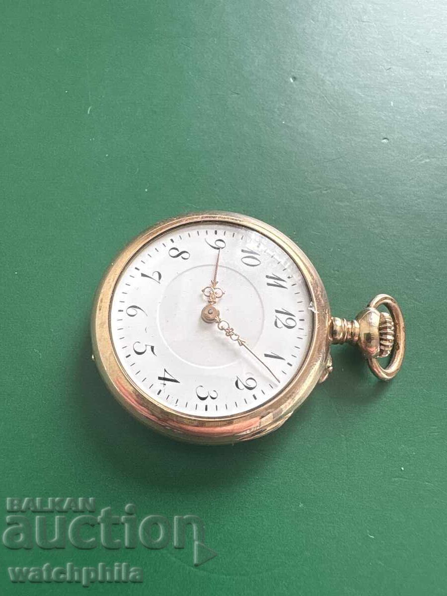 Δημοπρασία Σπάνιο επιχρυσωμένο ελβετικό ρολόι τσέπης. Λειτουργεί. Άριστο