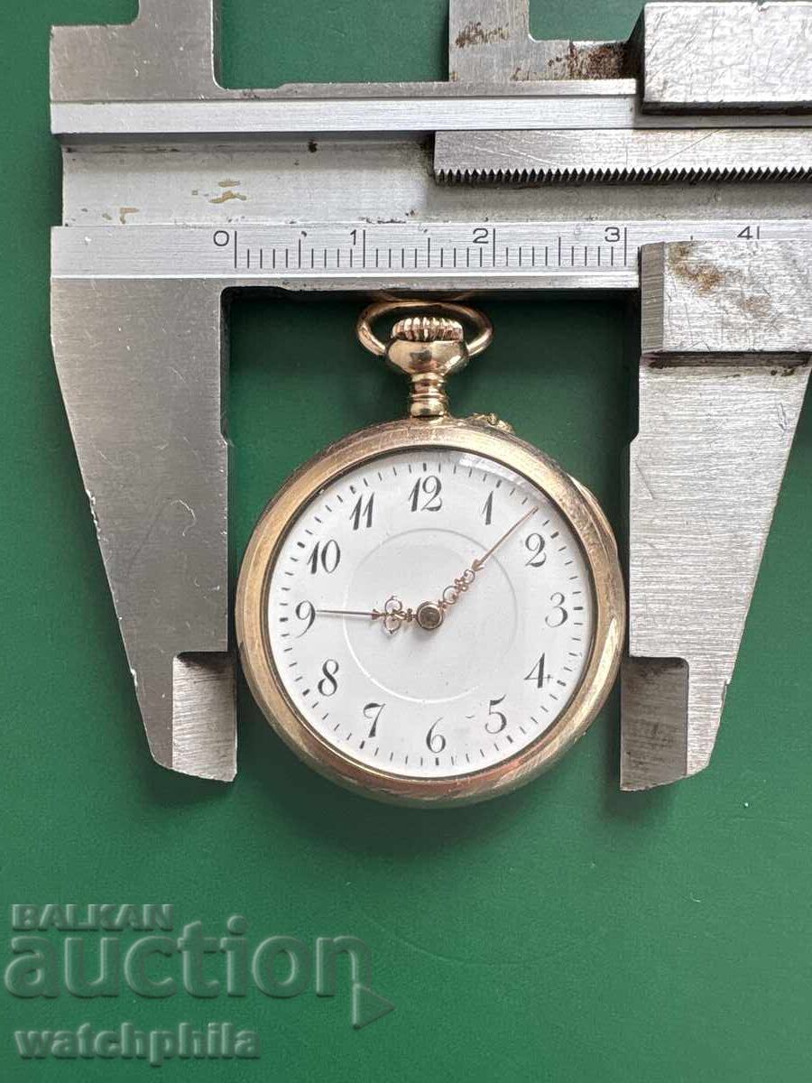 Σπάνιο επιχρυσωμένο ελβετικό ρολόι τσέπης. Λειτουργεί. Άριστο - 6