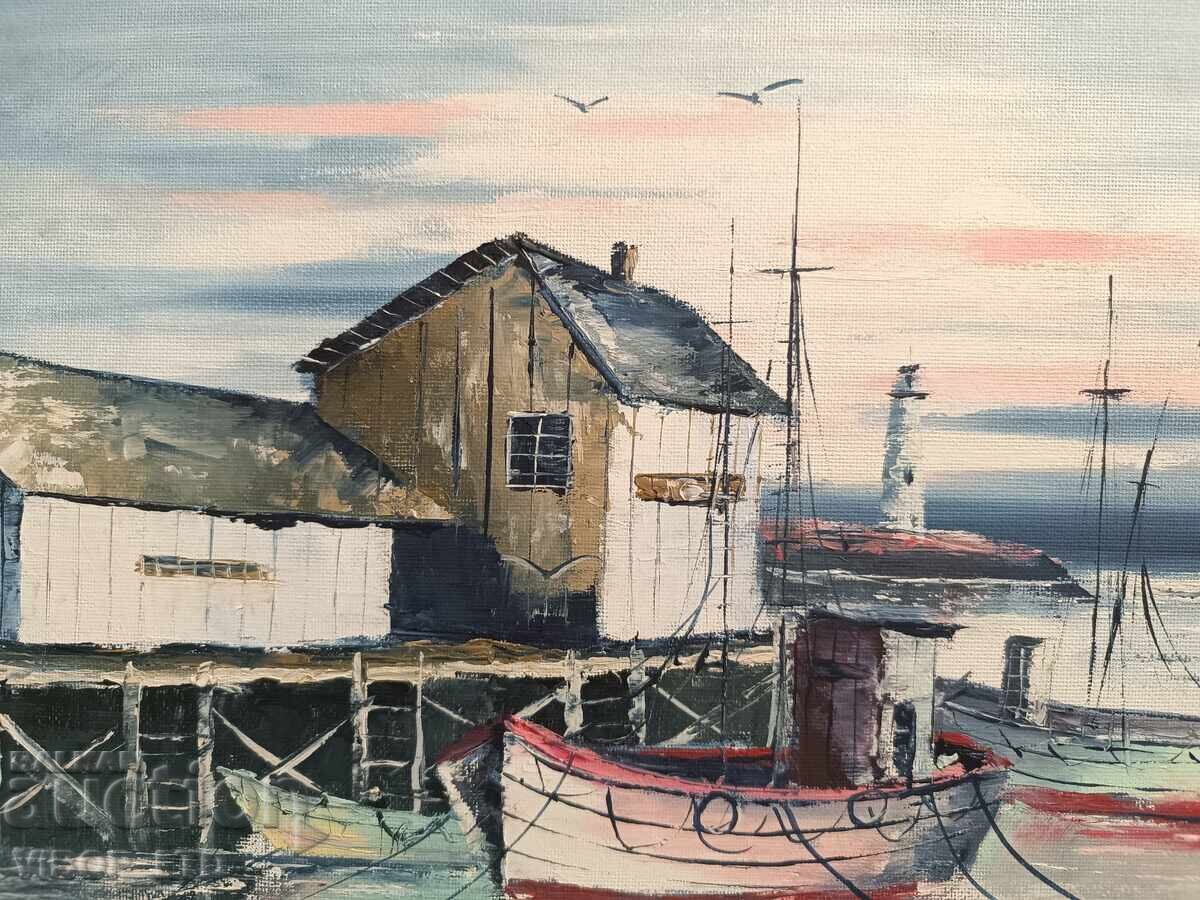 Livrarea Pictură în ulei „Adăpost” + cadou o poezie de autor