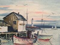 Pictură în ulei „Adăpost” + cadou o poezie de autor