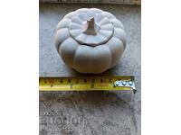 Plaster pumpkin with lid