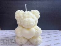 BEAR with heart: Soy wax candle scented with black vanilla