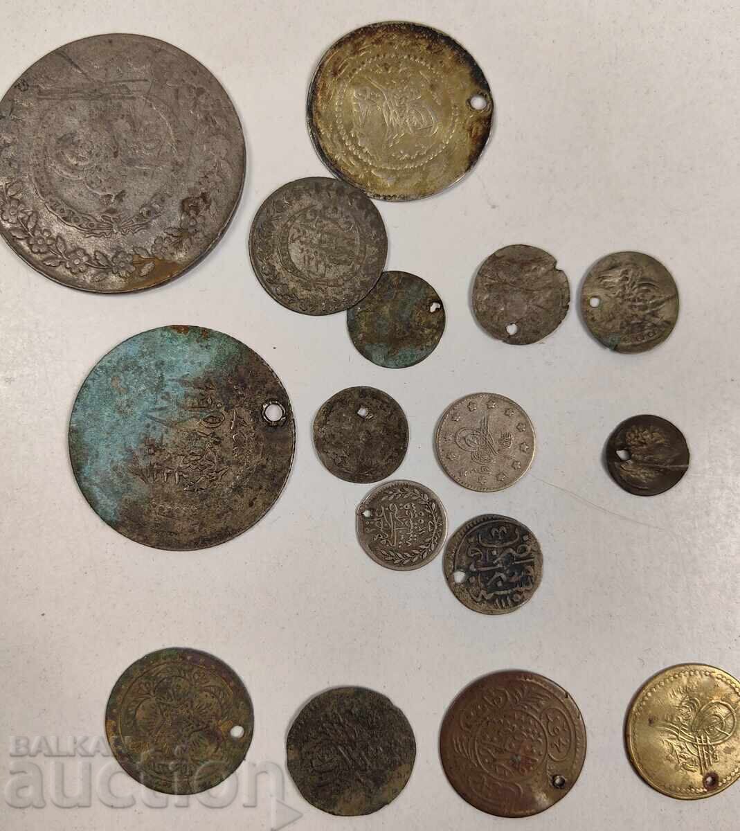 ЛОТ ПРЕДИМНО СРЕБЪРНИ ОСМАНСКИ МОНЕТИ МОНЕТА СРЕБЪРНА СРЕБРО - 6 ЛОТ ПРЕДИМНО СРЕБЪРНИ ОСМАНСКИ МОНЕТИ МОНЕТА СРЕБЪРНА СРЕБРО - 6