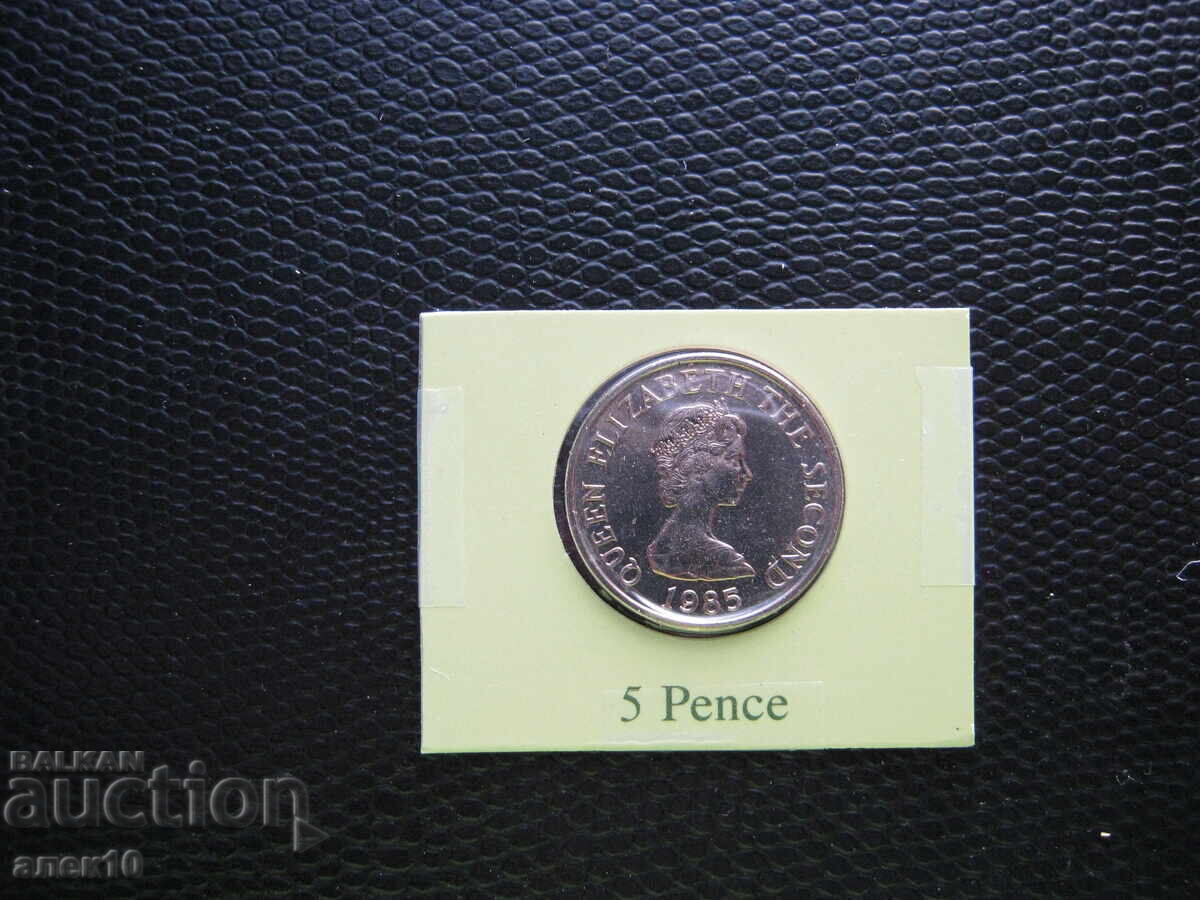 Jersey 5 pence 1985 d