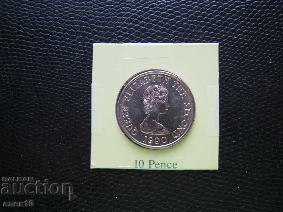 Jersey 10 pence 1990 d