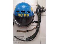 Шлемофон на пилот изтребител шлем СССР кислороден апарат