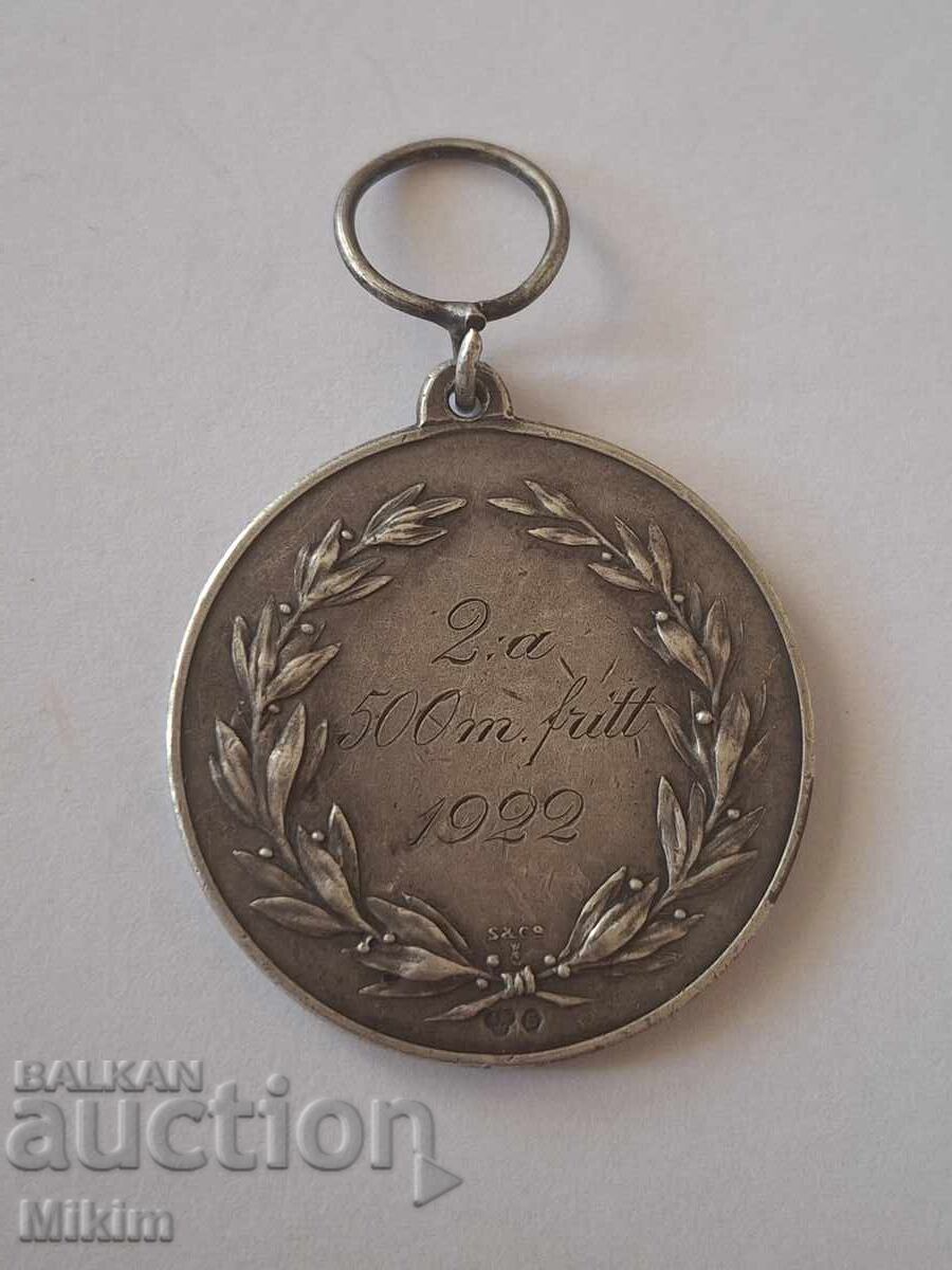 Quite rare 1922 silver Olympic medal with price € 10.00 | 19.56 BGN