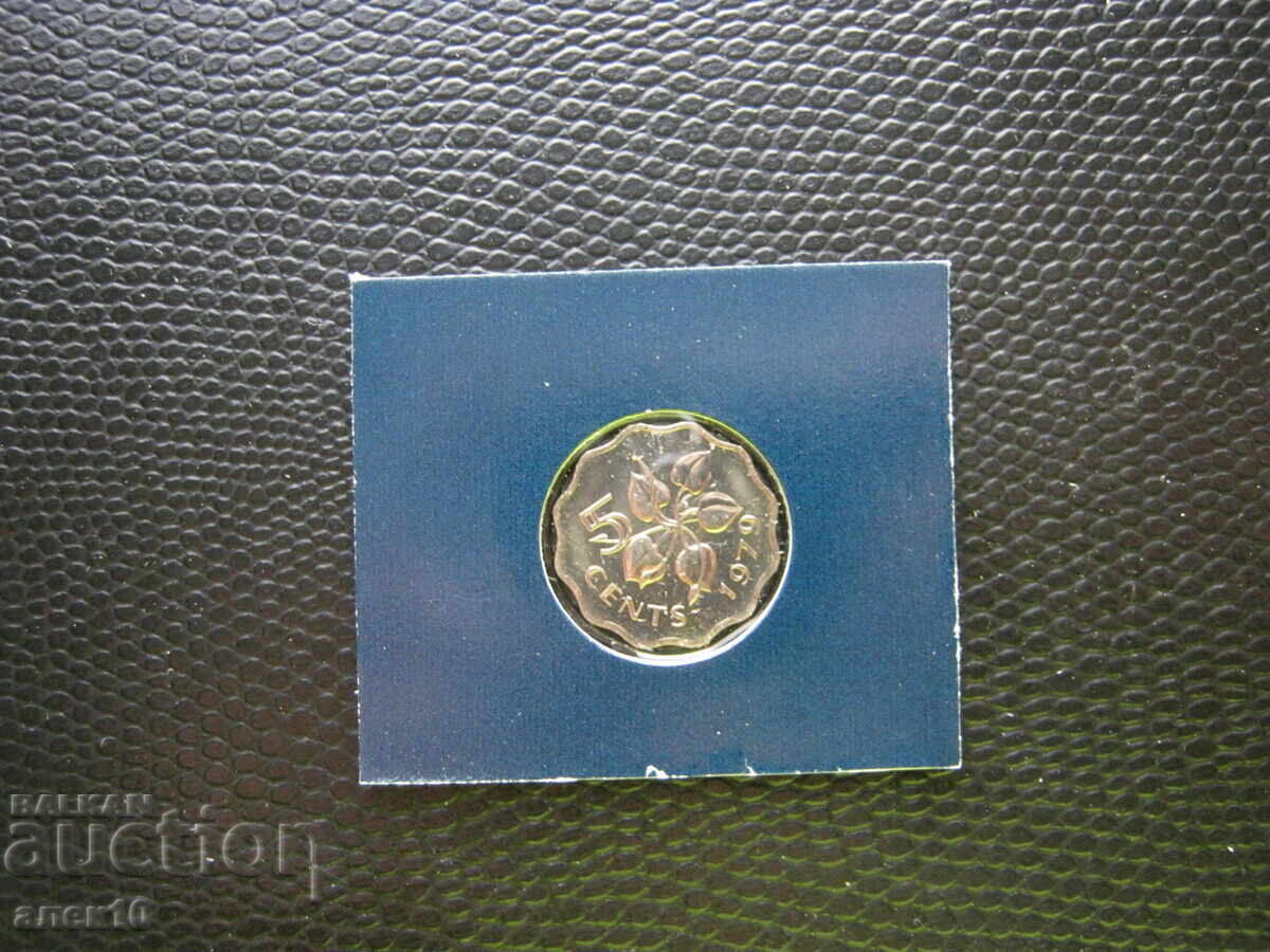 Suaziland 5 cenți 1979 cu preț € 0.90 | 1.76 BGN