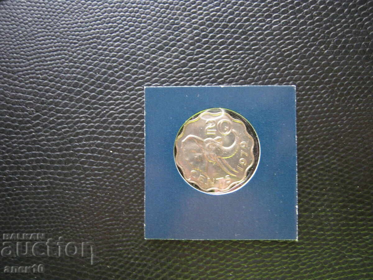 Suaziland 20 cenți 1979 cu preț € 1.40 | 2.74 BGN