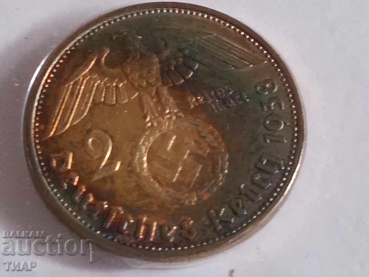 Delivery of 2 Reichsmarks Germany 1938