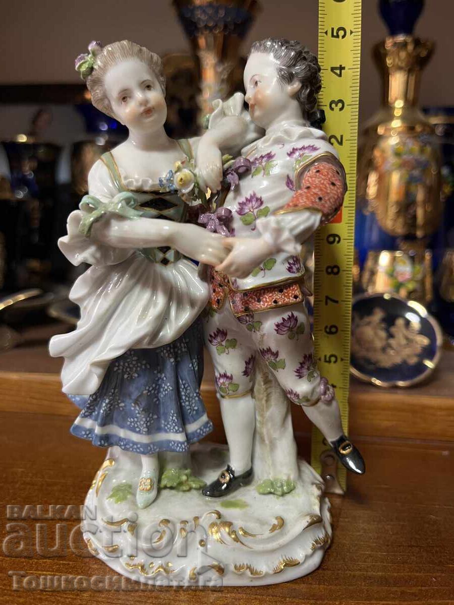 Доставка на Стар Meissen-Танцуваща двойка по August Ringler