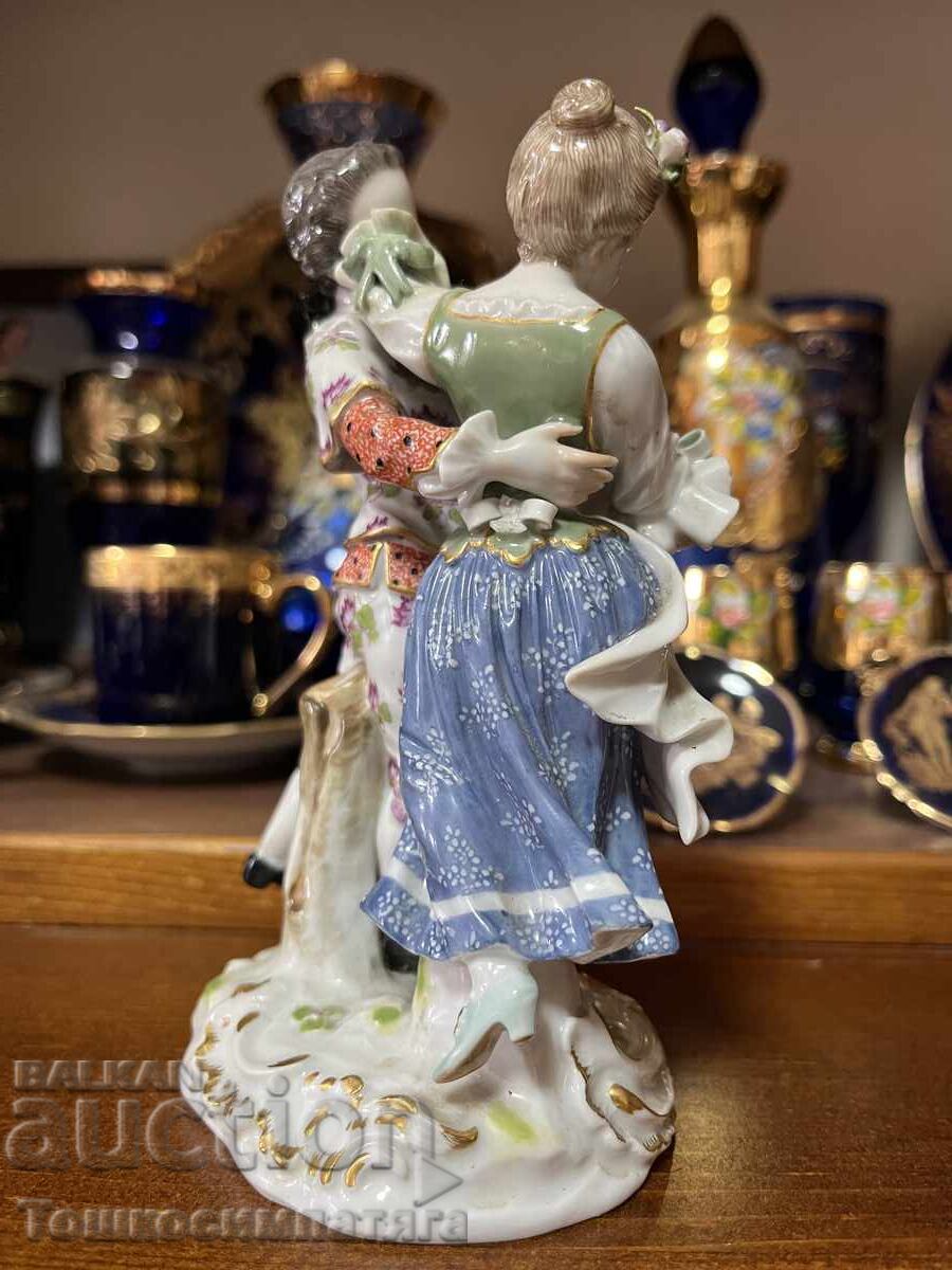 Стар Meissen-Танцуваща двойка по August Ringler - 7