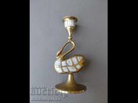 Κηροπήγιο από ορείχαλκο και φίλντισι